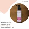 Auravedic Kumkumadi Unisex Purifying Face Wash | Moisturizing Shea Butter Foaming Facial Cleanser | Organic with Saffron and Red Sandalwood 3.38 Fl Oz 100ml