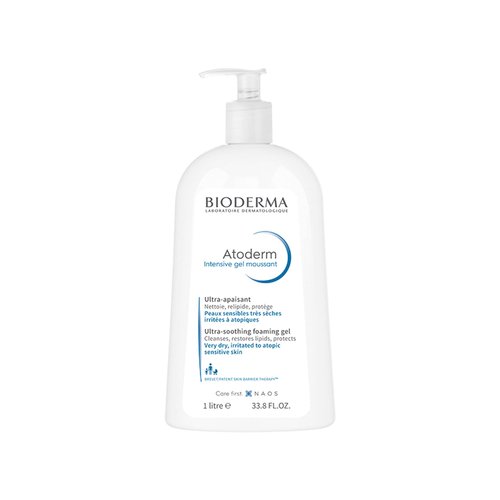 Bioderma Atoderm Intensive Foaming Gel - Ultra Rich Body Wash, Unscented, 33.8 Fl Oz
