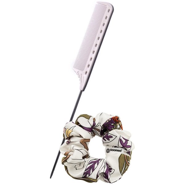 YS Park 122 White Tail Comb 9.8" and Goomee Scrunchie (Bundle)
