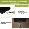 3Pcs Boho Macrame Phone Wrist Strap, Cell Phone Lanyard with 3Pcs Phone Tether Tabs, Handmade Wristlet Keychain Phone Case Anti-Loss Phone Chain for Women Men(Black White Gray)