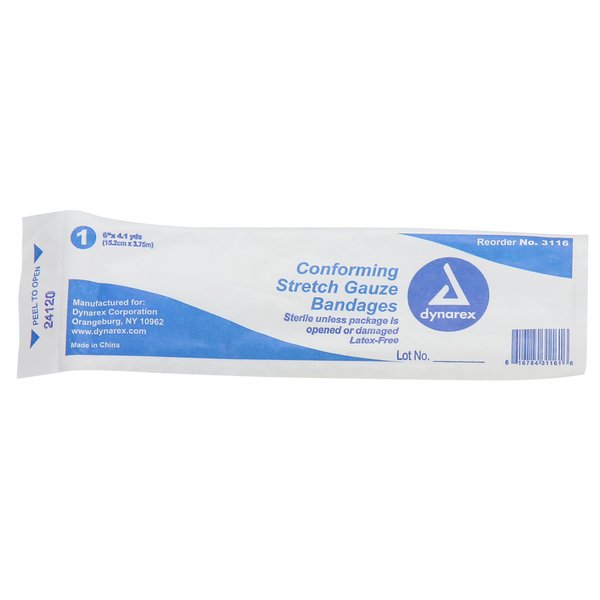 First Aid Only 5-900 Stretch Gauze Bandage, 4 yds Length x 6 Width