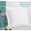 Saferay Green 100% Egyptian Cotton Pillowcase, 26x26 Inches, Pillow Shams for Bedroom, Hotel, Home Decor Soft and Breathable, Stitch Wrinkle Free Cushion Throw Pillow Cover (White, European, 2 Piece)
