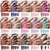 FANDAMEI Press on Nails Long Matte, 13 Packs 312 PCS Press on Nails Long Coffin, Full Cover Long Ballerina Fake Nails, Acrylic False Nail Tips with Nail Glue, Nail Rhinestones, Nail Art Stickers