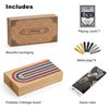 Ceebyfa Foldable Cribbage Board Game Set, Portable Travel Cribbage Board with Storage Area, 9 Metal Pegs, 1 Playing Card and Instruction. Classic Cribbage Game for Family.