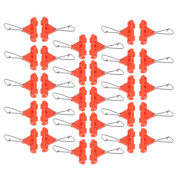 Tihebeyan 30pcs Professional Zips Sliding Rig Boom,Fishing Sinker Slides with Duo Lock Snaps