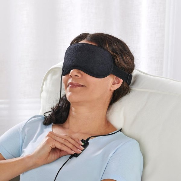 Hammacher Schlemmer Heated Best Ideal Temperature Dry Eye Mask - Dry Eye Relief, Flexible Form, Adjustable, 3 Heat Settings, 15-Min Auto Shutoff, Comfortable