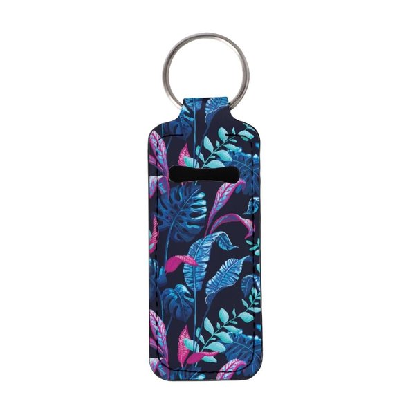 gearider Tropical Palm Leaves Design Portable Lip Gloss Tube Holder Keychain, Chapstick Sleeve