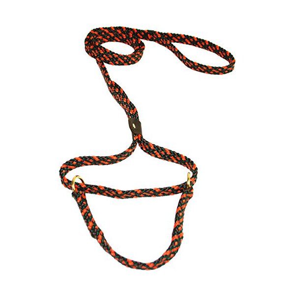 Lone Wolf 5/8 x 6' Flat Braid Martingale Leash Orange Camouflage