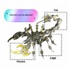 3D Metal Puzzles for Adults, Scorpion 3D Metal Model Kits for Adults/Teens, 454PCS Mechanical Assembly Models 3D Metal Puzzle Ornaments (Gold)