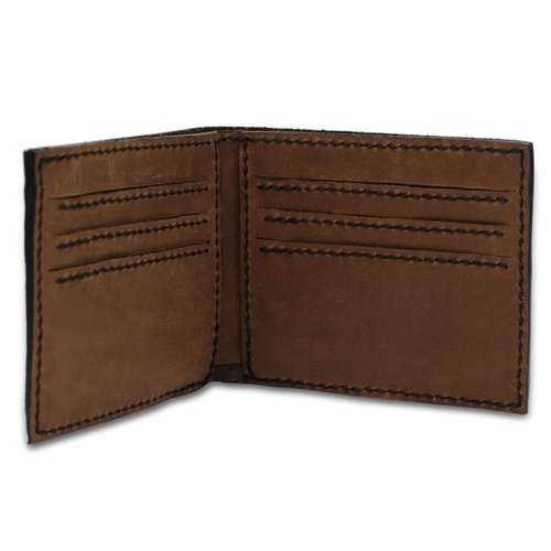 Men's Taurus Handmade Natural Genuine Pull-up Leather Wallet MHLT_03