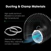 VIVOSUN 4 Inch 8 Feet Black Non-Insulated Flex Air Aluminum Ducting Dryer Vent Hose for HVAC Ventilation w/Two 4 Inch Stainless Steel Clamps