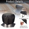 2 Pack Turbine Roof Vent Cover House, Black Roof Turbine Hoods Shield Canvas, Adjustable Drawstring Turbine Ventilator Cover (20"x20"inches)