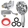 Regiis Handheld Shower Head: 10-in-1 Easy to Install High-Pressure Shower Head with Handheld Hose Attachment and 2 x Water Savers for Customizable Water Flow