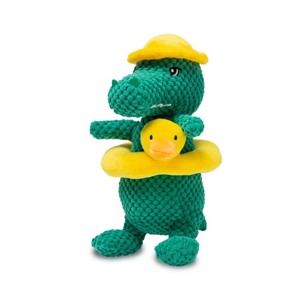 Edlike Cute Alligator Squeaky Dog Toy Durable Stuffed Animal Dog Toys Duck Flying Disc Interactive Dog Toy for Chewers Puppy Small Medium Dogs