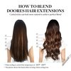 DOORES Wire hair extensions Balayage Dark Brown to Chestnut Brown 20 Inch 110g Natural with Invisible Fish Line Straight