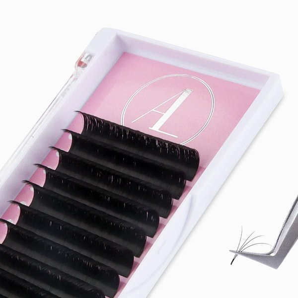 ALLOVE Eyelash Extension Cashmere Super Easy Fan Volume Lash Extensions 0.07mm D Curl 13mm Rapid Blooming Volume Lashes Self Fanning Lash Extension Supplies