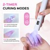 Hoonyn Handheld UV Nail Lamp, 5W UV Light for Gel Nails, Portable LED Nail Lamp, Mini Nail Dryer with LCD Screen, USB Nail Light for Fast Curing (White)