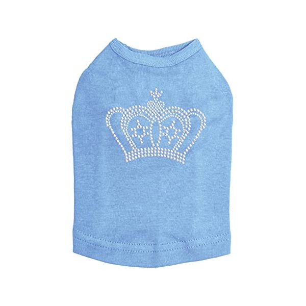 Crown # 9 Silver Rhinestuds - Dog Shirt