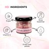 SHE MADE Sugar & Dried Rose Petals Lip Scrub with Vitamin E & Rose Essential Oil - 0.88 Oz/25 gm - Exfoliates, Softens, and Hydrates for Perfect Lip Care