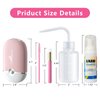 Buqikma Lash Shampoo for Lash Extensions - 2.11 Fl oz Lash Cleaning Kit Foam Cleanser Mini Lash Fan, Mascara Brush Cleaning Brush Bottle,Lash Fan Dryer Lash Wash Gift for Halloween Christmas (Pink)