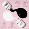 RARJSM 15ML Black White Gel Nail Polish Kit White Black Nail Polish Soak Off Led Lamp Cured Nail Art Vanish Starter Manicure Salon DIY at Home