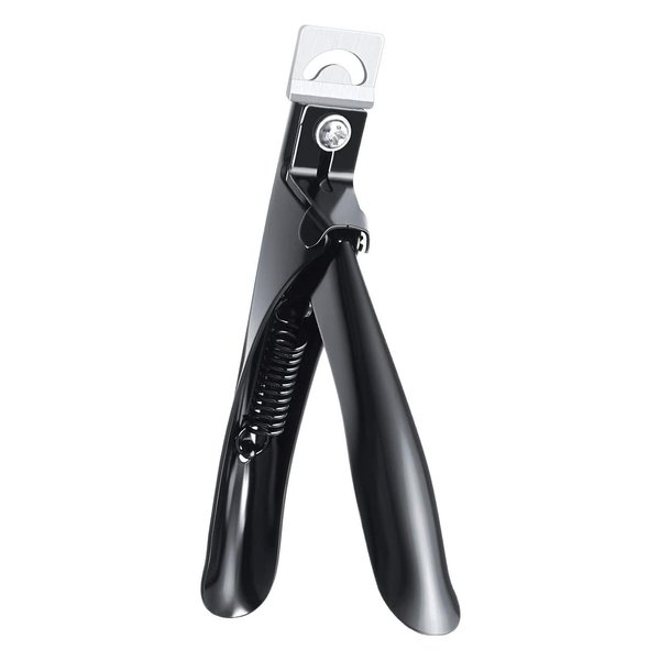 AIRSEE Professional Acrylic Nail Clipper Fake False Nails Tip Cutter Nail Trimmer for Artificial Nail Manicure Pedicure Sharp Rustproof Nail Art Tool Home DIY Use Black