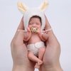 BABESIDE Miniature Reborn Baby Dolls Silicone Full Body - 6-Inch Soft Body Mini Realistic-Newborn Tiny Baby Dolls with Real Life, Gifts Box & Feeding Bottle for Kids 12+