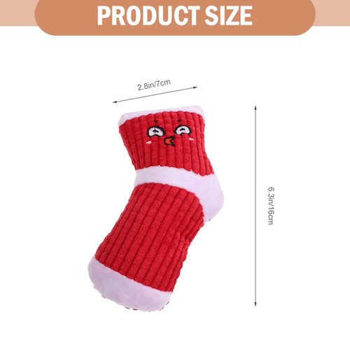 2Pcs Dog Squeaky Toys Durable Dog Plush Toys Stuffed Socks Dog Chewing Toys Bite- Resistant Cat Interactive Toys for Pet Birthday