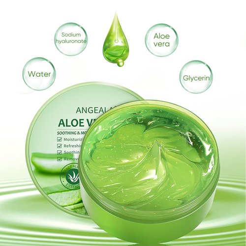 3-Pack Pure Aloe Vera Gel for Face & Body, 98% Pure Aloe Vera Gel for Skin, Scalp, & Hair, Soothing Aloe Face Moisturizer, Multipurpose Skin Care（30oz）