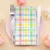 200Pcs Easter Buffalo Plaid Checkered Napkins Decorations,Disposable Spring Pink Blue Yellow Pastel Dinner Hand Paper Napkin for Home Bathroom Wedding Baby Shower Picnic Easter Birthday Party Supplies