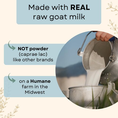 Way Natural Real Goat Milk Lotion, Unscented - Soothing, Creamy, Dry Skin Relief - Coconut & Grapeseed Oils - Goat Milk Hand Cream/Body Lotion - 2oz Tube