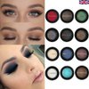 Phoera AQUAPURITY Waterproof Long Lasting Matte Eyeshadow Palette in 12 Pigment Color Face Powder Eye Shadow Cosmetic Cream Makeup Cosmetic (202 BLACK)