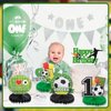 9 Pack Soccer Honeycomb Centerpieces Decorations ONE Birthday Table Topper Sign Decors for Baby Shower First Year Soccer Birthday Gameday Celebration Tailgate Sports Party Supplies