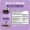 Vitamin Bounty Elderberry Organic Elderberry Capsules for Adults - Elderberry Vitamin C and Zinc Supplement, & Echinacea, Immune System Support, Advanced 5-in-1 Blend, Non-GMO - 60 Capsules