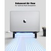 Thibault Aluminum Laptop Stand for Desk - Cooling Ergonomic Design - Fits MacBook Air Pro/DELL/HP/Lenovo/ThinkPad/Alienware - 13/14/15.6/16 -Easy Assembly- Ventilated Laptop Stand for Optimal Airflow