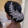 AMORARSI Crystal Wedding Hair Comb Bridal Hair Accessories Pearl and Rhinestone Bridal Side Combs for Women and Girls （Silver）