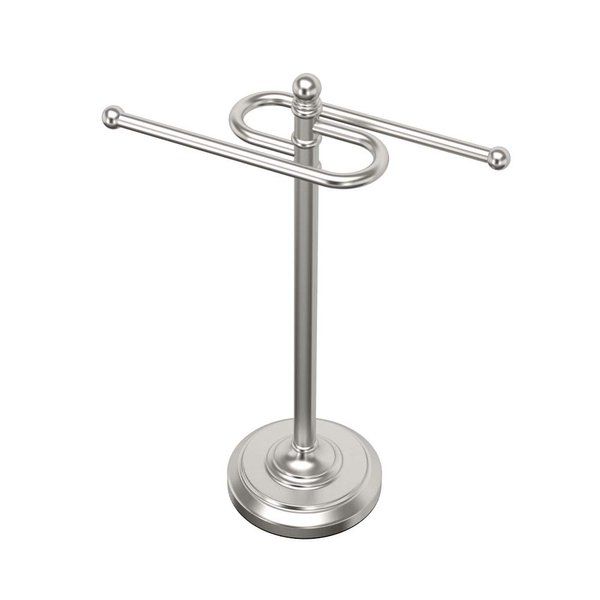 Gatco 1547 Counter Top S Style Towel Holder, Satin Nickel