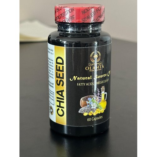 OLANTA TRADE SOLUTION Omega-3 Fatty acids Supplements for Women - CHIA Seed - menopausal Supplements for Women, Organic Ground chia Seeds Non GMO Certified USA - 1 Bottle 60 Softgels