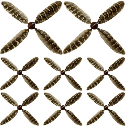 Relaxgiant 8 Pcs Cat Feather Propeller Refills Propeller Cat Toy Refills Cat Toy Feather Replacement Cat Wand Attachments