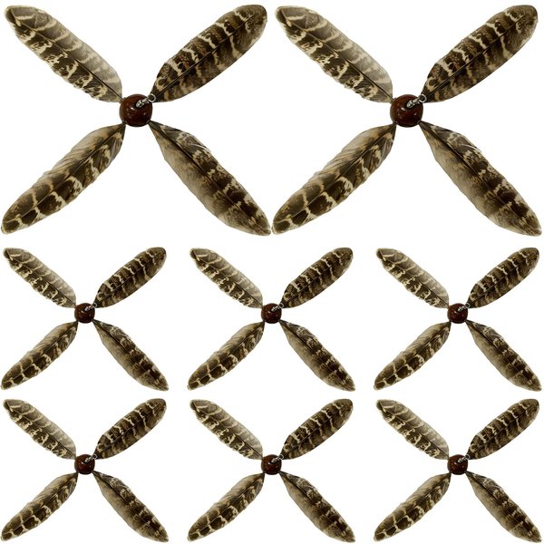 Relaxgiant 8 Pcs Cat Feather Propeller Refills Propeller Cat Toy Refills Cat Toy Feather Replacement Cat Wand Attachments