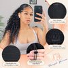 Stamped Glorious 18 Inch Curly Ponytail Extension for Women Synthetic Drawstring Ponytail Hair Extensions for Girls Daily Party Use (18 inch, Dark Brown)