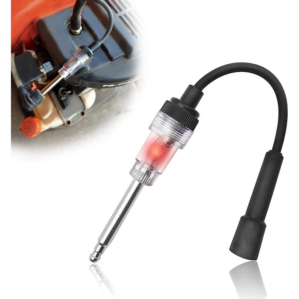 1Pcs Inline Spark Plug Tester, Small Motor Vehicle Engine Ignition, Armature Diagnostic Detector, Suitable for Automobile, Motorcycle, Lawn Mower Internal and External Engines