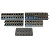 ToolGear Socket Organizer, Easy to Read Size labels, 80 sockets w/added 50 hex bit holder, holds deep & standard sockets, metric & standard, 3/8 and 1/4 inch drive socket holder, tool organizer trays