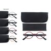 MODFANS 4 Pack Round 1.0 Reading Glasses Women Men,Retro Matte Frame Comfortable Spring Hinge-Lightweightest Readers Suitable Wear well-4 Pouch with Each Area