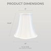 Royal Designs Flare Bottom Outside Corner Scallop Bell Lamp Shade, White, 6" x 12" x 10.25"