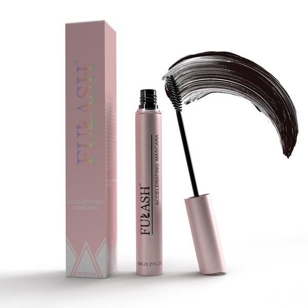 Fulash Mascara Cream, Accelerating Mascara, Lengthening Mascara, 3D Fibre Lash Mascara, Volumizing, Smudge-Proof, Vegan Formula Mascara Black 6ml