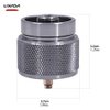 Lixada Camping Stove Adapter 1LB Propane Small Tank Input EN417 Lindal Valve Output/Propane Gas Tank Conversion Head Backpacking Stove Convert Connector, Silver