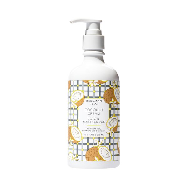 Beekman 1802 Goat Milk Hand Wash, Coconut Cream - Scented - 12.5 fl oz - Cleanses, Nourishes & Hydrates with Aloe Vera & Jojoba Seed Oil - Microbiome Friendly - No Irritation - Good for Sensitive Skin