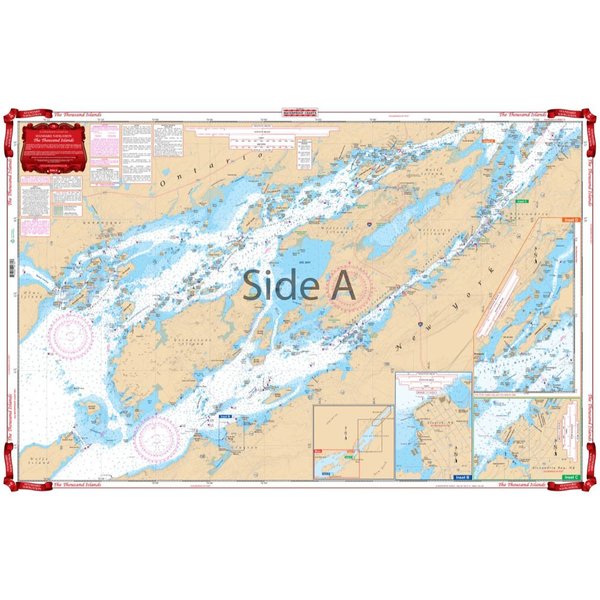 Waterproof Charts, Standard Navigation, 78 The Thousand Islands, Easy-to-Read, Large Print, Waterproof Paper, Tear Resistant, Printed on Two Sides, 2 Charts in 1, NOAA Charts