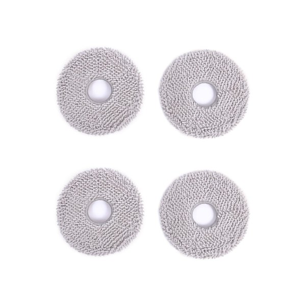 ECOVACS Washable Mopping Pads 4 PCS Per Pack for DEEBOT X2 Omni/ T20 Omni/ T10 Omni/ X1 Omni/ X1 Turbo Series Robot Vacuum and Mop Cleaner, Gray